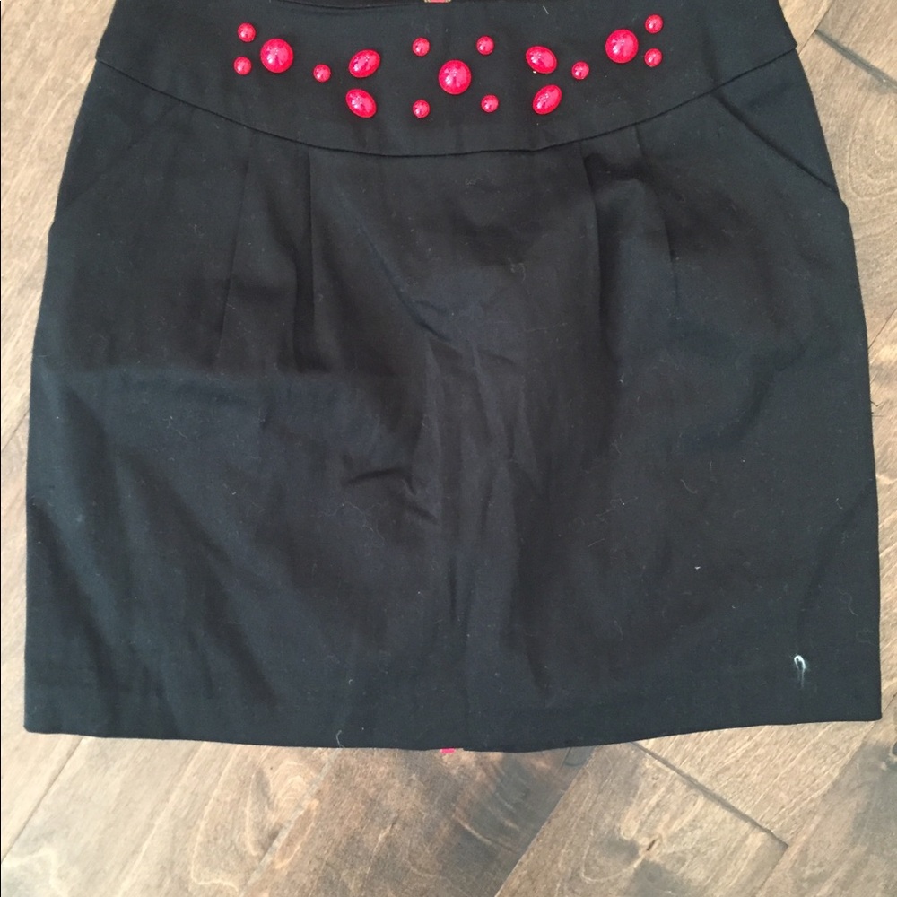 Black skirt with red detailing
